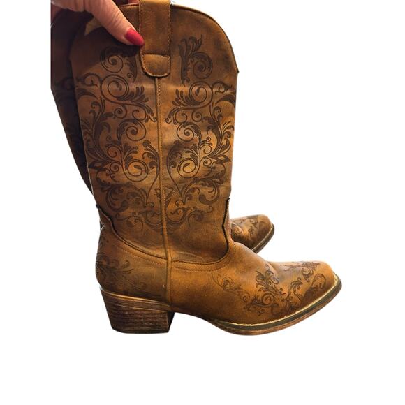 Roper Floral Embroidery Women's Boots - Size 6 - Picture 1 of 12